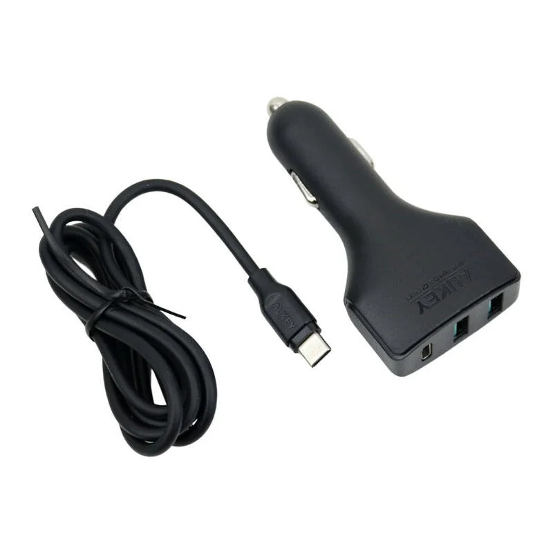 شارژر فندکی آکی مدل CC-Y3 به همراه کابل TYPE-C