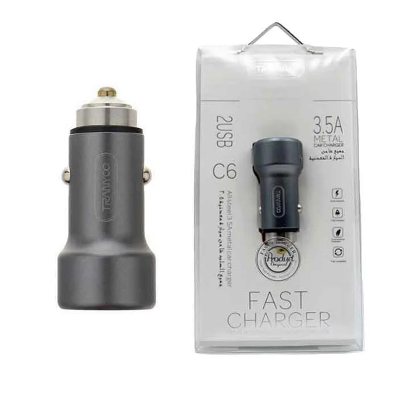 شارژر فندکی دو پورت ترانیو مدل C6